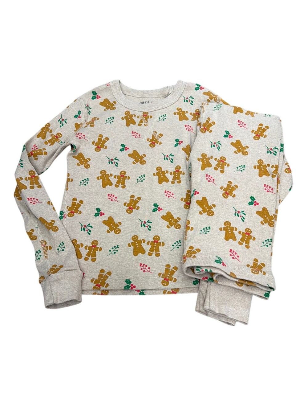 Pact Unisex Jolly Gingerbread One For All Organic 2 piece Pajama Set Size 9